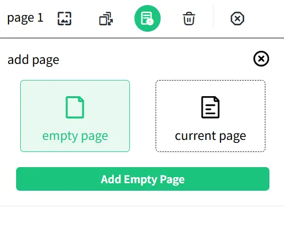 Adding a New Card Page Panel